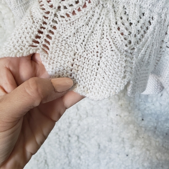 Vintage grandmacore cottagecore knit mermaid short sleeve sea medium large - Picture 8 of 12